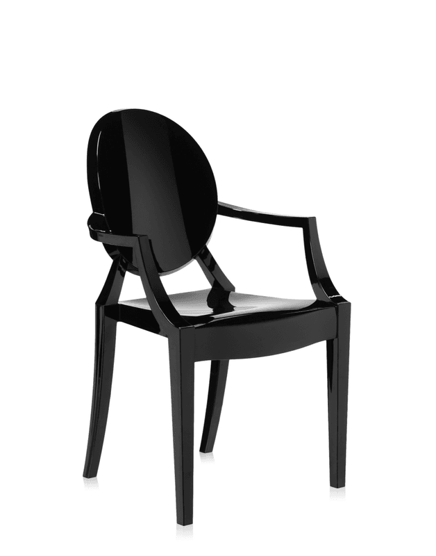 Kartell Louis Ghost dining Chair Black, Spisestol Svart