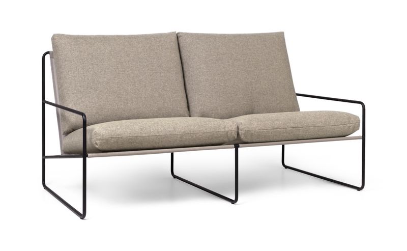 Ferm Living Desert Sofa 3 + 2 + 1 sittegruppe Dolce Black Dark Sand Utesofa
