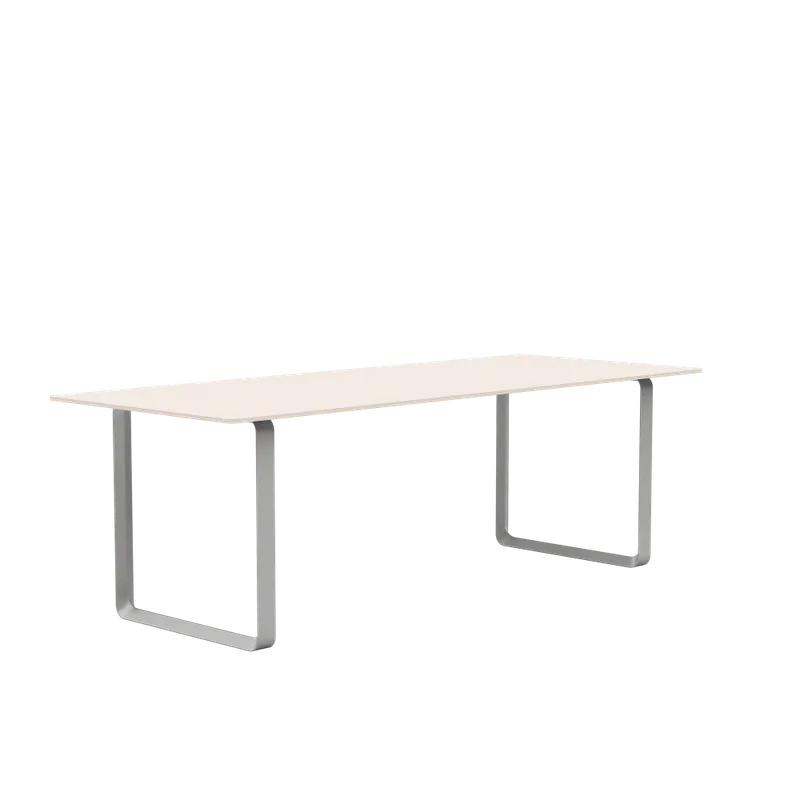 Muuto 70/70 table 225 cm Spisebord, Grå ben