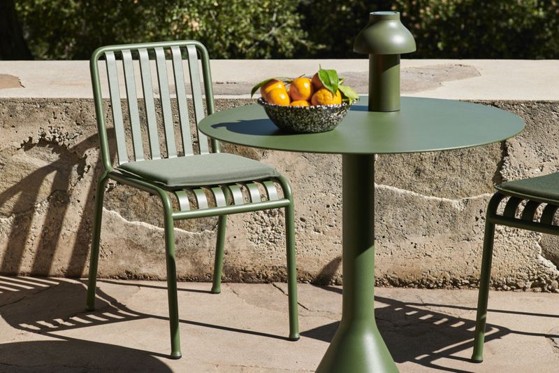 HAY Palissade Cone Table Ø 90 H 74 Olive Utebord bord