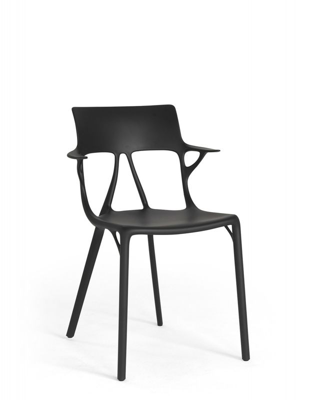 Kartell A. I. Chair Black, spisestol, svart