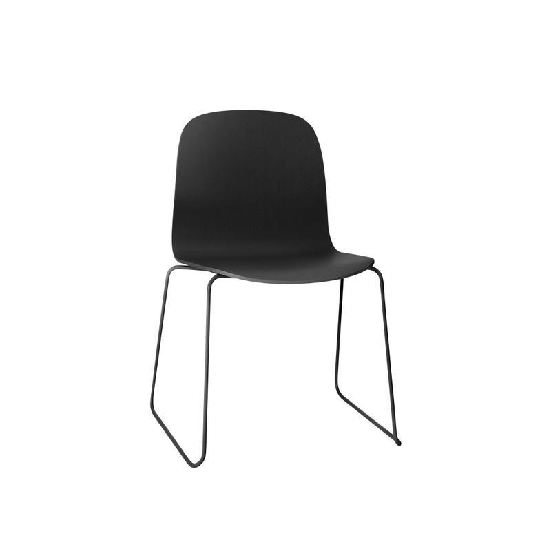 Muuto Visu Chair Sled Base Black Black Spisestol