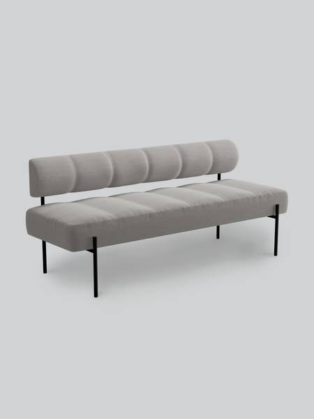 Northern Daybe Dining Sofa Grey Steelcut trio 124, Black legs