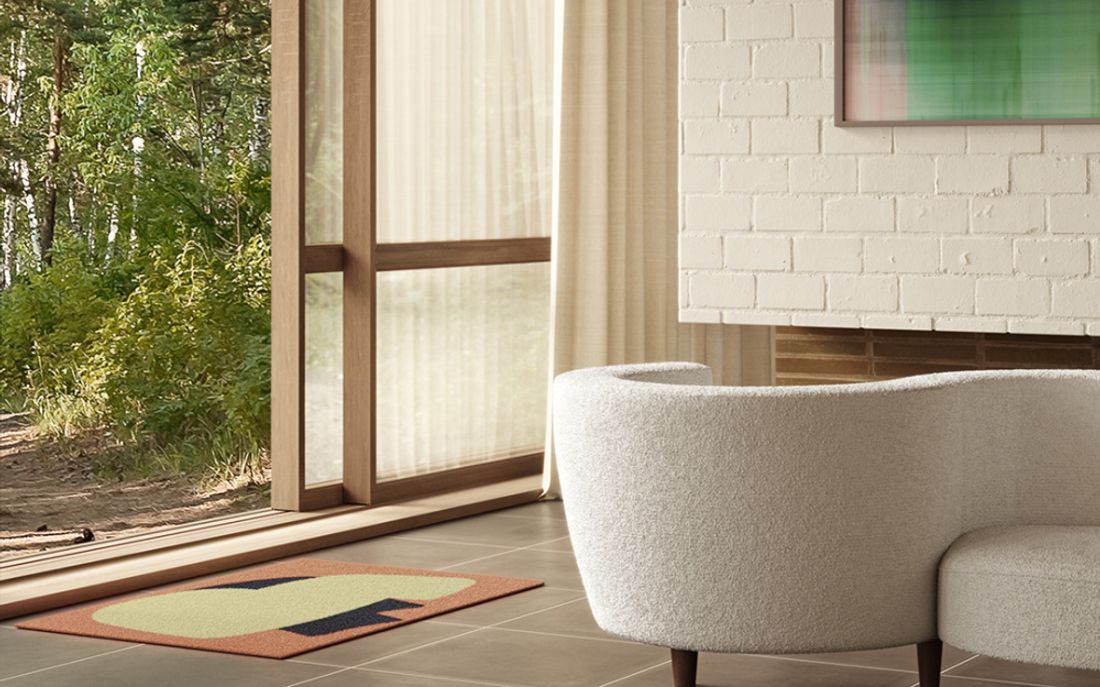 HEYMAT 81 x 122 X Sight Unseen Peach Door Mat Dørmatte teppe