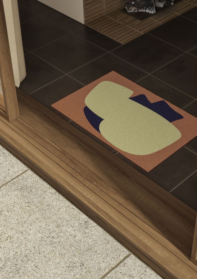 HEYMAT 81 x 122 X Sight Unseen Peach Door Mat Dørmatte teppe