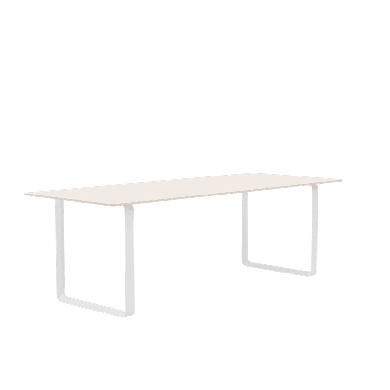 Muuto 70/70 table 225 cm Spisebord, Hvite ben