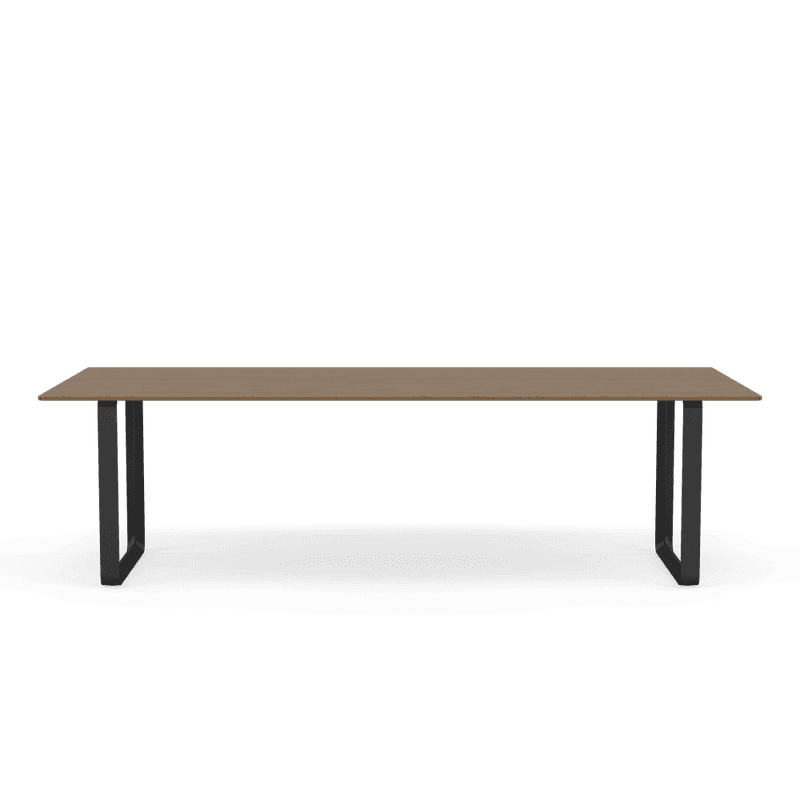 Muuto 70/70 table 255 cm Solid Smoked Oak Spisebord Black Base