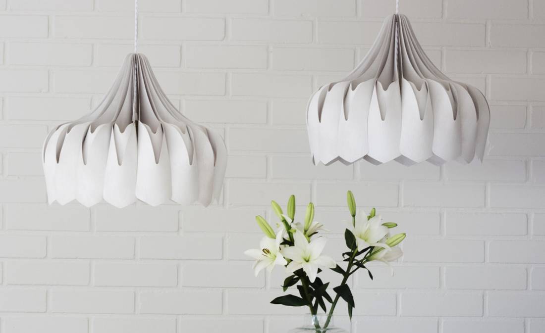 Pilke Pioni Large  50 cm pendant Lamp White, Hvit Taklampe