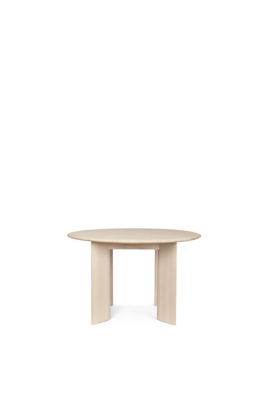 ferm LIVING Bevel Table Round Ø 117 White Beech, Rundt spisebord