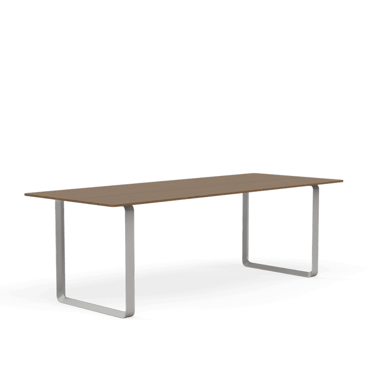 Muuto 70/70 table 225 cm Solid Smoked Oak Spisebord, Grey Base