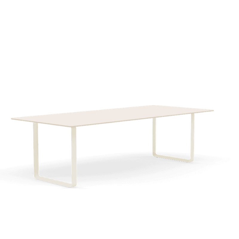 Muuto 70/70 table 255 cm Spisebord, Sand Base, Sandfargede ben