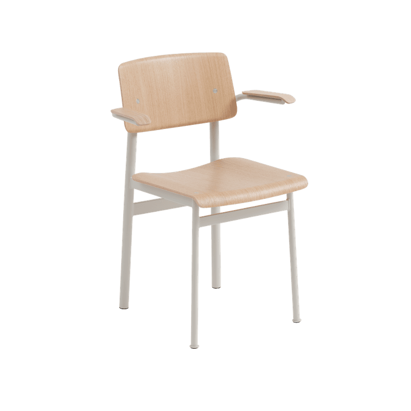 Muuto Loft Chair With Armrest Oak, Spisestol med Armlener Eik