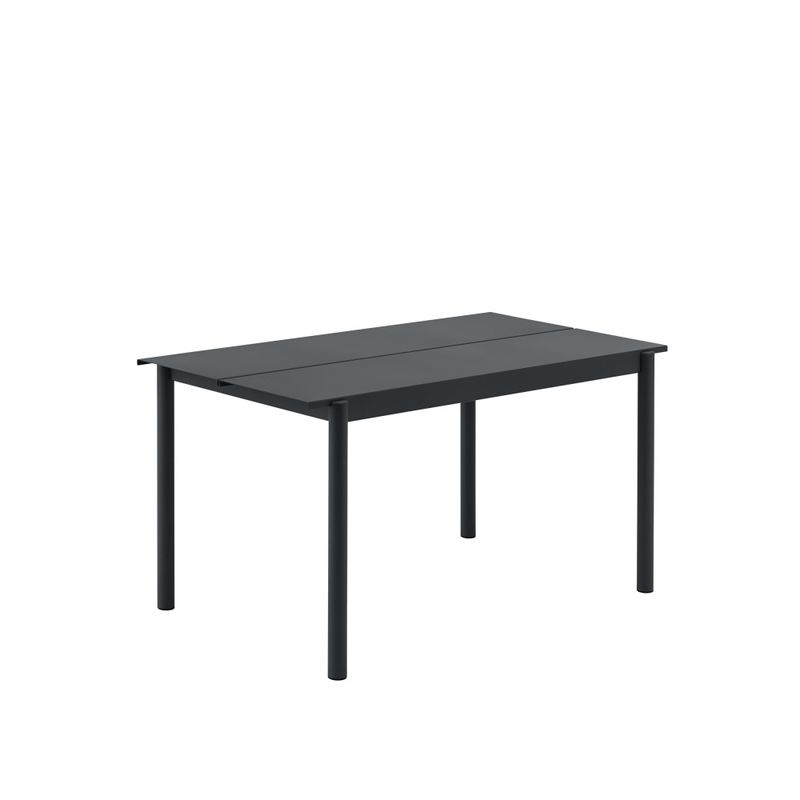 Muuto Linear Steel Table 140 cm Anthracite Black, Utebord bord