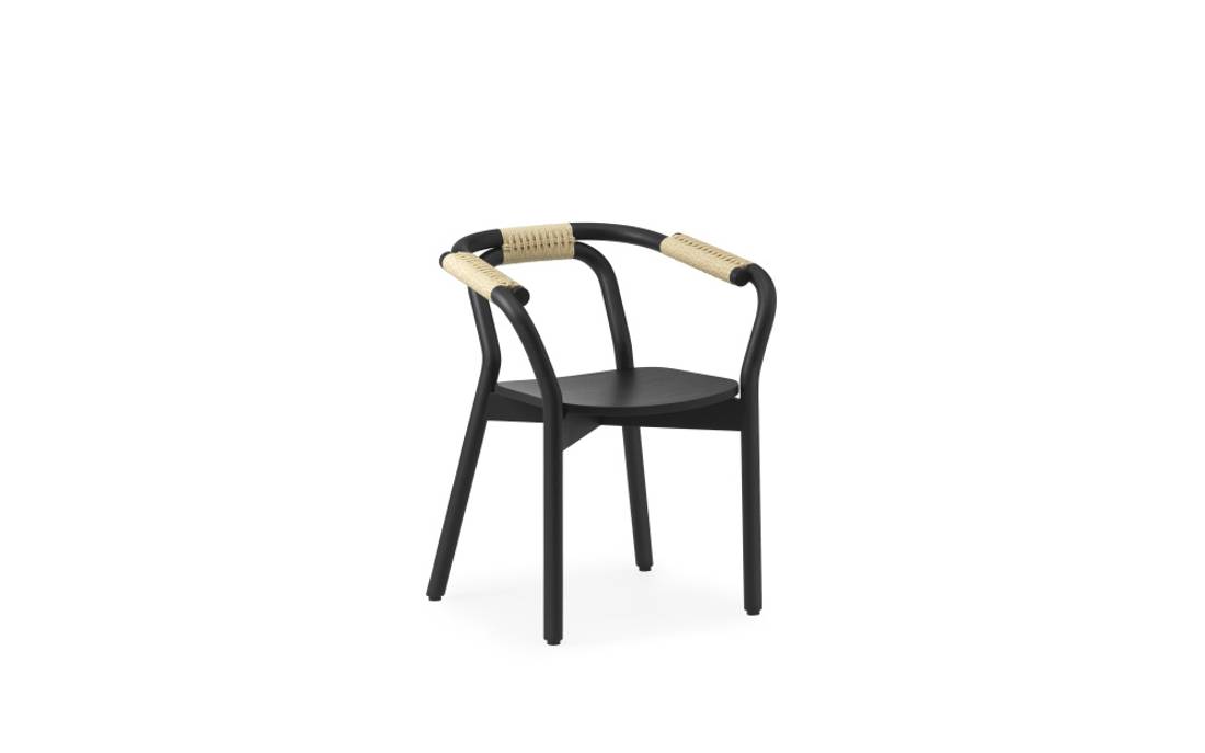 Normann Copenhagen Knot Chair Black Nature Spisestol stol Ask