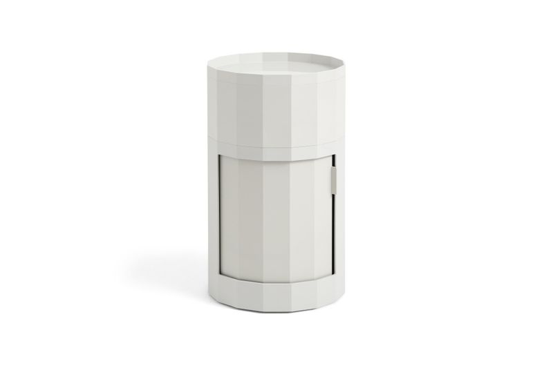 Hay Facet Cabinet High H 66 cm Misty Grey Nattbord, ben hjul