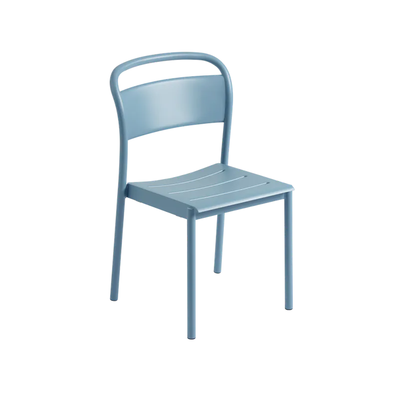 Muuto Linear Steel Sidechair Pale Blue, Lys Blå Hagemøbel stol