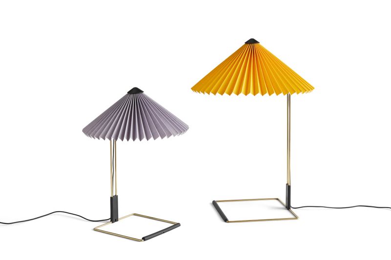 Hay Matin Table Lamp Polished brass base 300 Lavender Lavendel bordlampe